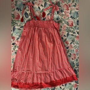 Red Gingham Picnic Dress